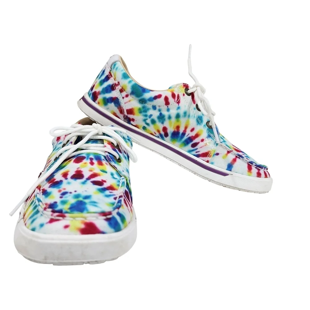 TWISTED X  TIE-DYE LACE-UP SNEAKERS